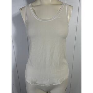 Aritzia Babaton 100% silk cream color tank top in Ivory size XXS